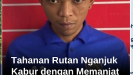 Petugas ruamah tahanan negara (Rutan) Nganjuk, Jawa Timur, Senin pagi 26 Januari 2026, berhasil mewringkus kembali seorang tahanan bernam Moh Hairul. Ditangkap di sebuah kandang sapi desa Baron, Ngaji, saat sembunyi dibalik pakan sapi. Foto: Instagram@infonganjuk