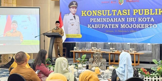 
					Pemerintah Kabupaten Mojokerto menggelar konsultasi publik pemindahan ibu kota pada Selasa (3/2) di Aston Mojokerto Hotel. Ist