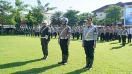 Para personel saat ikuti apel Gelar Pasukan Operasi Keselamatan Semeru 2026, Senin (2/2/2026)