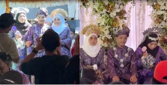 
					Satu pelaminan tiga orang