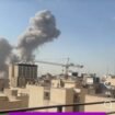 Terligat kepulan asap serta dering sirine meraung raung di Tegetan, Ibukota Iran, yan diserang oleh Israrl, pagi tadi, Minggu, 28 Febaruari 2026. Foto: Ist