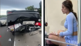 (kiri) Kendaraan Honda City terbalik dan hancru, (Kanan) Diva Siregar, model dan selegram sedang menjalani perawatan di rumah sakit, tetapi kondisinya aman. Foto: Instagram@divasiregar_