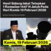 Berdasarkan sidang isbat untuk menentukan 1 Ramadhan, Kemeng-NU telah memutuskan jatuh pada hari Kamis 19 Febaruari 2026. Berbeeda dengan Muhammadiyah yang telah menentukan jatuh pada hari Rabu, 18 Feabruari 2026. Foto: Instagram@nowdots