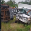 Kecelakaan maut adu banteng antara truk melawan mobil MBG, menyebabkan satu sopir meninggal dunia, di Lampung Timur, Kamis 12 Febaruari 2026. Foto: Instagram@liputan6