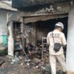 Puing puing kebakaran sebuah toko kelontong akibat dimangsa jago merah di Rejoagung, Ploso, Kamis 26 Februari 2025.  Foto: jombangkab..go.id