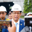 Menteri Keuangan, Purbaya Yudhi Sadewa memberikan keterangan pers, setelah melakukan sidak ke sebuah perusahaan pabri baja investor PT PSM, di Cikupa, Tangerang, Kamis 5 Febrauri 2026. Foto: sinfonews.com