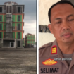 Terjadi insiden di lingkungan ponpes Nuris, Pungging, Mojokerto. Jumat, 13 Februari 2026, ditemukan seorang santri berusia 13 tahun, ditemukan meninggal dunia di dalam bak tandon air di lantai Iv gedung ponpes. (Kiri) Kapolsek Pungging, AKP Selimat. Foto: Instagram@kabarterdepanmojokerto