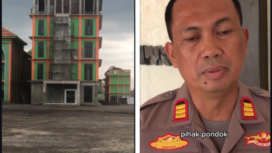 Terjadi insiden di lingkungan ponpes Nuris, Pungging, Mojokerto. Jumat, 13 Februari 2026, ditemukan seorang santri berusia 13 tahun, ditemukan meninggal dunia di dalam bak tandon air di lantai Iv gedung ponpes. (Kiri) Kapolsek Pungging, AKP Selimat. Foto: Instagram@kabarterdepanmojokerto