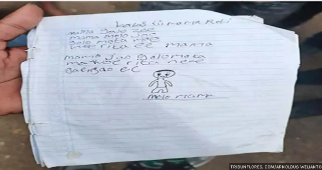 
					Taki mampu hadapi situasi kemelaratan, mendoron seorang bocah SD usia 10 di Ngada, NTT, secara sadar mengakhiri hidupnya. Ia sempat menulsikan kata perpisahan kepada ibunya yang tidak mampu membelikan buku dan pinsil. Foto: tribunflores.com