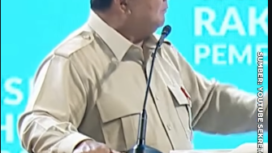 Presdien Prabowo Subiyanto perintahan seluruh jajaran kementeri, TNI< Polri kerahkan jajarannya untuk membersihkan sampah. Perintah disampaikan saat memberikan arahan acara Rakonas Kementrian Dalam Negeri, diikuti sekitar 4.500 pejabat seluruh Indonesia, Senina malam, 2 Februari 2026. Foto: ist