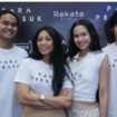 Sutradara Wregas Bhanuteja, Anggun, Maudy Ayunda dan Angga Yunanda (kiri ke kanan) dalam peluncuran OST film 'Para Perasuk' di Jakarta, Senin 30 Maret 2026 (Foto: Dokumentasi/POPLICIST Publicist)