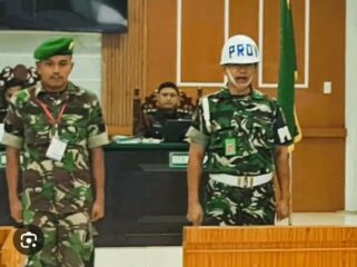 (Kiri) Serma Yonanda Agusta divonis huiuman penjara 20 tahun, oditur mioiter tuntut huuuman mati. Terbukti terlibat jadi kurir sabu 40 kg. Foto: kenet news