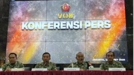 Danpuspom TNI menggelar konferensi pers memberikan keterangan dalam kasus penyiraman air keras terhadap Wakil Koordintas KontraS, Andrie Yunus. Konferensi pers dilaksanakan Rabu 18 Maret 2026. Foto: kumparan
