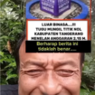 Beginilah netizen membuat lelucon tentang pembangunan tugu titik nol Pemkab Tangerang, yang menelan anggaran Rp 2,15-2,3 miliar. Tidsak ditemukan siapa pemenang lelang proyek itu di LPE. Foto: Instagram@panji.a.bangun,14