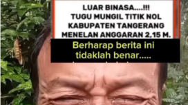 Beginilah netizen membuat lelucon tentang pembangunan tugu titik nol Pemkab Tangerang, yang menelan anggaran Rp 2,15-2,3 miliar. Tidsak ditemukan siapa pemenang lelang proyek itu di LPE. Foto: Instagram@panji.a.bangun,14