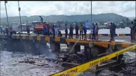 Dua ABK tewas, 3.000 tabung LGP, dan 2000 paket sembako hangus akibat KM Citra Anugerah meledak dan terbakara habis di pelabuhan Selayar, Sulawesi Selatan. Foto: ist