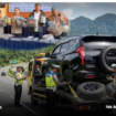 Inilah cara kurir narkoba melakukan upaya pengiriman nakroba ke daerah lain. Mobil Pajero dinaikkan towing, bersama ban serep, di dalam ban sere tersimpan 26,7 kg sabu. Foto: Instagram@wara.dotcom