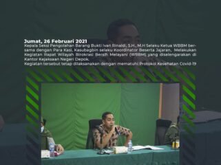 Dokumen saat jaksa Ivan Rinaldi SH MH, rapat di kejaksaan negeri Depok, Jabar sebelum dimutasi ke Kejati Banten. Foto: Instagram@kejaksaan negeri depok