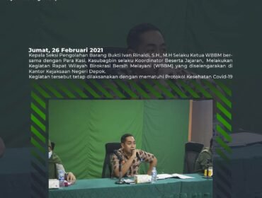 Dokumen saat jaksa Ivan Rinaldi SH MH, rapat di kejaksaan negeri Depok, Jabar sebelum dimutasi ke Kejati Banten. Foto: Instagram@kejaksaan negeri depok