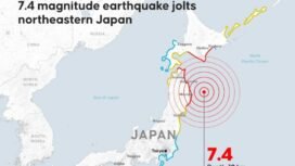 Gempa berkekuatan magnetudo 7.4 melanda pantai timur Jepang, Senin 20 April 2026. Foto: antara