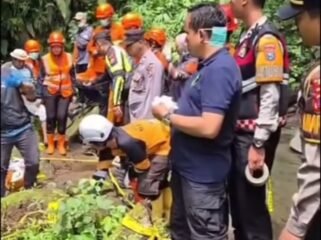 Jembatan Cangar Batu, kembali untuk kedua kalinya dalam tempo belum sebulan, menjadi tempat pilihan aksi terjun bebas, Kamis jam 10.00 WIB, 23 April 2026. Kasus serupa sebelumnya, 31 Maret 2026. Foto: Instagram@trendseid