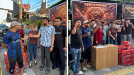 Penguru APM-Kaltim mengelar posko pendaftaran sekaligus kumpulkan donasi di Samarinda, dalam melancarkan gerakan melengserkan/ memakzulkan Rudi Mas'ud. Foto: Instagram@irmausryanimilono