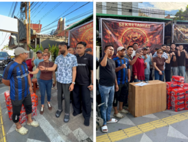 Penguru APM-Kaltim mengelar posko pendaftaran sekaligus kumpulkan donasi di Samarinda, dalam melancarkan gerakan melengserkan/ memakzulkan Rudi Mas'ud. Foto: Instagram@irmausryanimilono