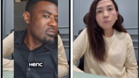 (Kiri) Heric Simphorien Mbouya, alias William Leboeuf, pria kelahiran Kamerun yang kini berstatus warga negara Indonesia, menjadi menantu pengusaha prikanana kaya di Cirebon. (Kanan) Ali Widiastuti, diduga korban korban Love Scam, hingga tertipu Rp 2,1 miliar. kasusnya pun mandek di kepolisian. Foto: Insgtagram@radarcirebon