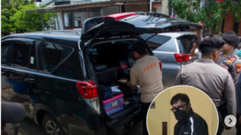 Rumah megah di Jalan Jati Indah V, Kelurahan Gemuruh, Kecamatan Batununggal, Kota Bandung,, tiba tiba didtangi polisi. Mereka ternyata melakukan pengamanan penggeledahan rumah wakil ketua DPRD Jawa Bara, Ono Surono. Pengeledahan terkait dengan penambahakan bukti kasus ijon APBD Bekasi, yang diduga melibatkan Ono. Foto: Instagramantara