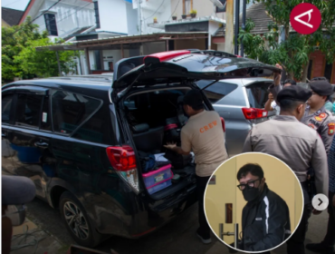 Rumah megah di Jalan Jati Indah V, Kelurahan Gemuruh, Kecamatan Batununggal, Kota Bandung,, tiba tiba didtangi polisi. Mereka ternyata melakukan pengamanan penggeledahan rumah wakil ketua DPRD Jawa Bara, Ono Surono. Pengeledahan terkait dengan penambahakan bukti kasus ijon APBD Bekasi, yang diduga melibatkan Ono. Foto: Instagramantara