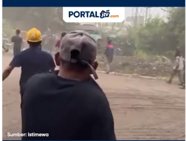 Terjadi ledakan besar dari area scraft perusahaan baja PT Great Wall Steel (GWS0 di desa janti, Waru, Sidoarjo, Senin 6 April 2026. Menyebabakan seorang karyawan tewas, dan dua lainnya alami luka-luka. Foto: Instgaram@portalJTV