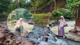 Dua mahasiwi Lampung, hilang terseret arus banjir yang datang tiba-tiba di sungai Wira Garden, Rabu sore, 1 April 2026. Tim rescua masih melakukan poencarian Fatmawati (Fatma) diketahui mahasiswi Fakultas MIPA Unila, warga Tulang Bawang Barat, sedangkan Bunga Rosana (Bunga) juga mahasiswi Unila, warga Kota Metro. Foto: ist