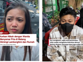 (Kiri) Intan Anggraeni melapor ke polisi, ternyata Rey yang menikahinya secara siri adalah berjensi kelami wanita. (Kana) Yupe Rere yang akrab dipanggil Rey, adalah wanita pasangan nikah siri Intan. Foto: Instagram