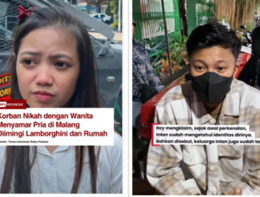 (Kiri) Intan Anggraeni melapor ke polisi, ternyata Rey yang menikahinya secara siri adalah berjensi kelami wanita. (Kana) Yupe Rere yang akrab dipanggil Rey, adalah wanita pasangan nikah siri Intan. Foto: Instagram