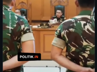 Andire Yunus terancam hukuman penjara tiga bulan, apabila menolak hadir di dalam proses persidangan selanjutnya, dalam kasus penyiraman air keras. Pengadilan Militer II-08 Jakarta mengelar sidang perdana kasus itu, pada Rabu, 29 April 2026. Foto: instagram@politik.in