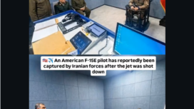 Pasca penembakan pesawat tempur AS F-15E dan A-10 Warthog oleh peluru kendali AS, pada hari Jumat 3 April 2026. Kini muncul foto dan video seorang pria berpakaian pilot sedang diinterogasi oleh militer Iran. Instagram@sam.ouzide