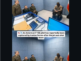 Pasca penembakan pesawat tempur AS F-15E dan A-10 Warthog oleh peluru kendali AS, pada hari Jumat 3 April 2026. Kini muncul foto dan video seorang pria berpakaian pilot sedang diinterogasi oleh militer Iran. Instagram@sam.ouzide
