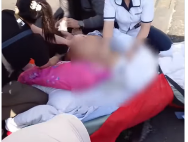 Rumah sakti Siloam Manado, di Sulaweesi Utara, terdampak akibat gempa Bitung Magnetudo 7.6. Pasien terpaksa dievakuasi ke luar ruang pesawatan untuk sementara dipindahkan di halaman rumah sakit. Foto: Instagram@sulut_populer