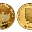 Koin emas senilai pecahan Rp500.000 dijual Rp1.500.000/ keping, bobot 15 gram diluncurkan 2001, dalam memperingati 100 tahun kelahiran Bung Karno. Foto: ist