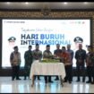 Pemkab Jombang selenggarakan Tasyakuran untuk peringatannMay Dari (Hari Buruh) Internasional, Kamis 30 April 2026. Foto: diskominfo jombang