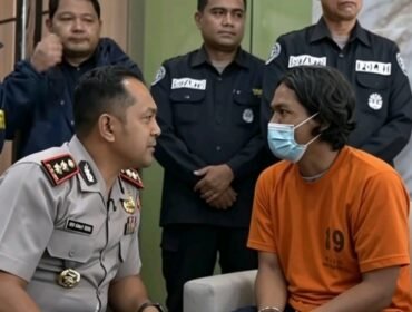 Kapolres Mojokerto, AKBP Andi Yudha Pranata, melakukan dialog langsung dengan tersangka Satuan, 40, pelaku penikaman mertua hingga yewad, serta menganiaya istrinya hingga luka berat. Foto: kolase tangkap layar video instagram@polres_mojokerto