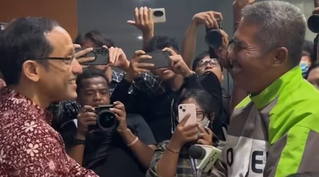 Nandiem A. Makarim mendapat dukungan dari driver Ojol Gijek. Foto: ist
