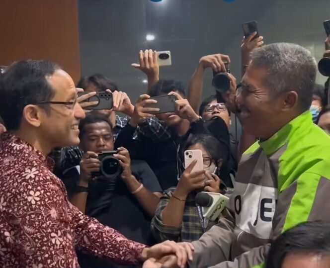 
					Nandiem A. Makarim mendapat dukungan dari driver Ojol Gijek. Foto: ist