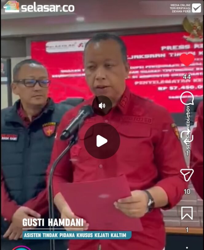 
					Gusti Hamdani, Asisten  Pidana Khusus (Aspidsus) Kejati Kalimantan Timur. Foto: ist