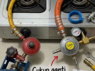 Ilustrasi ganti tabung elpiji dengan CNG. Foto: ist