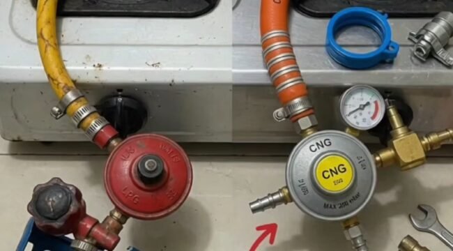 Ilustrasi ganti tabung elpiji dengan CNG. Foto: ist