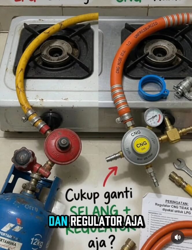 
					Ilustrasi ganti tabung elpiji dengan CNG. Foto: ist