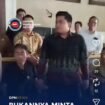 Ketua DPRD Gresit Syahrul Nunir, berdiri dari kursi menuding nuding anggota PKL, dan menantang duel, saat audiensi, Rabu 20 Mei 2026. Foto: ist