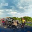 Dua staf meninggal dunia, saat sebuah mobil rombongan DPR RI, mengalami kecelakaan di tol Pasuruan- Probolinggo, Sabtu 23 Mei 2026. Foto: Instagram@malangraya