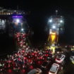 Antrean panjang di Pelabuhan Ketapang